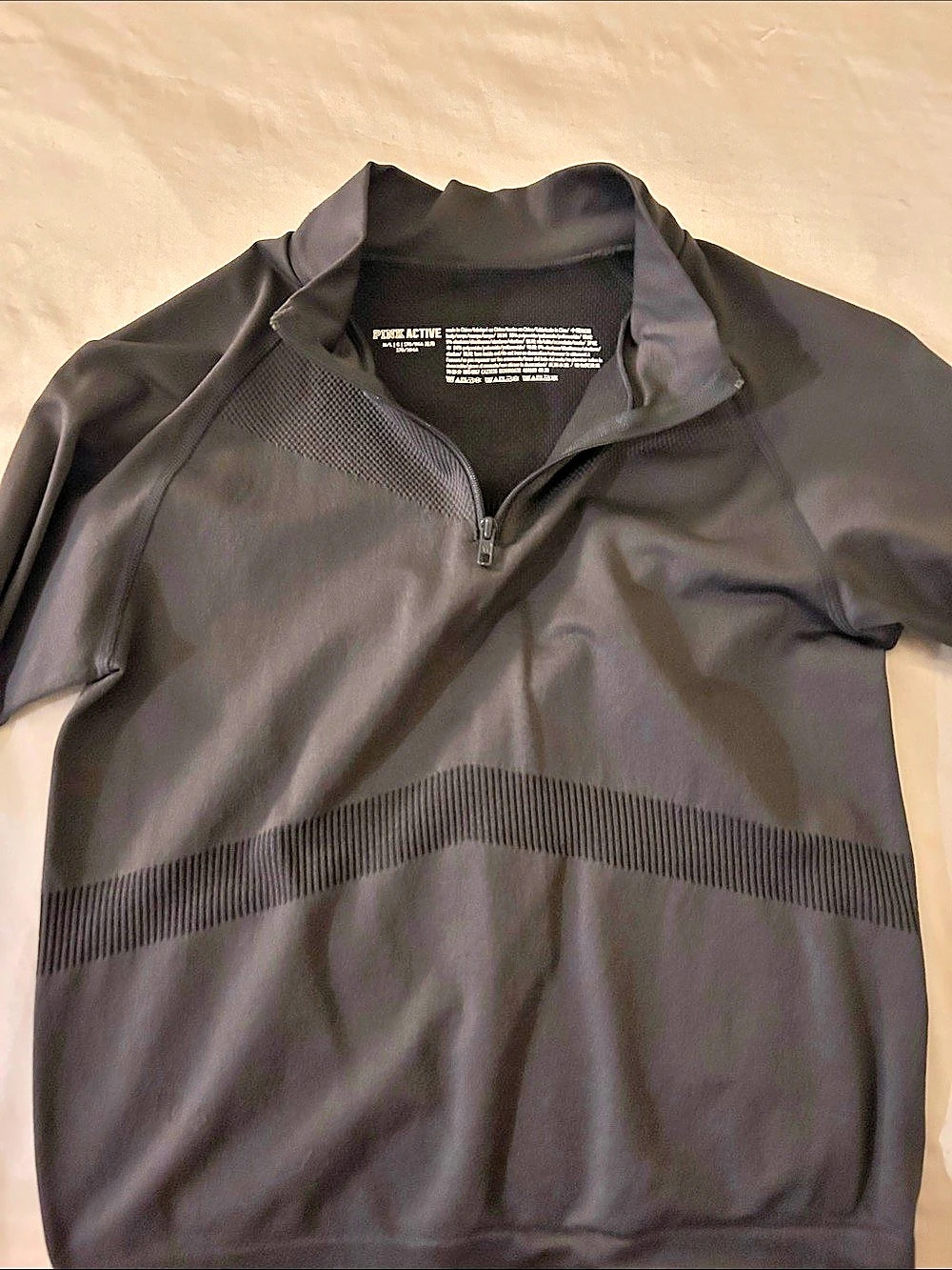 Pink Active gray  Quarter-Zip Athletic Top Size M/L Like New